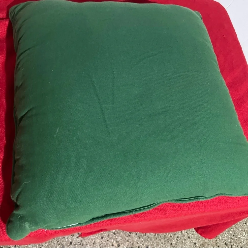 Holiday Moose Skiing Decorative Pillow